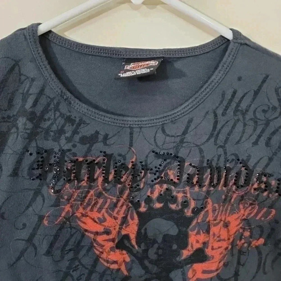 Harley Davidson Micro cropped top. Size Medium - Picture 4 of 4